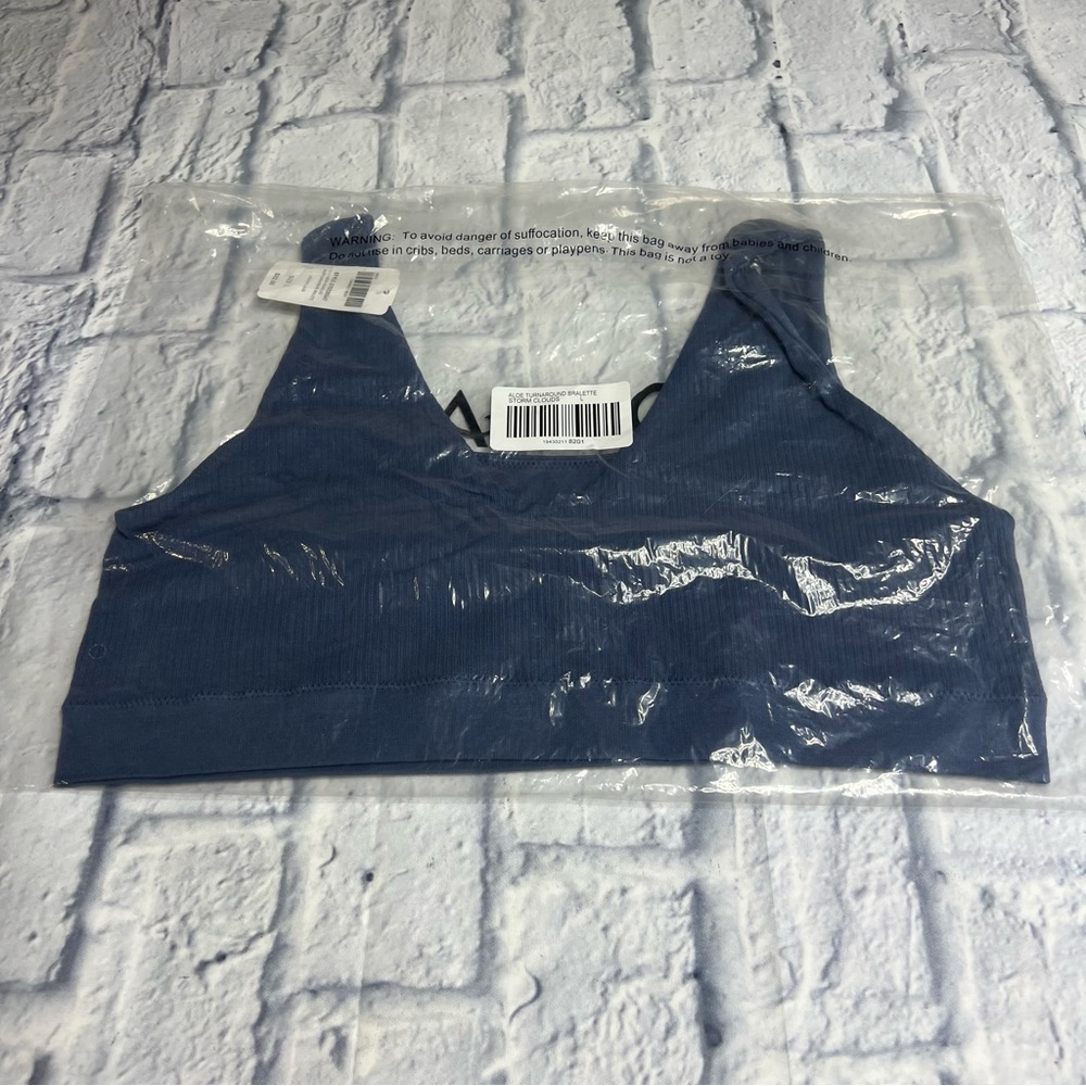 Soma bralette seamless aloe turnaround bralette in storm clouds blue L-XL - Picture 4 of 11